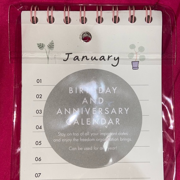 Kikki K Birthday and Anniversary Calendar Any Year - Picture 3 of 5